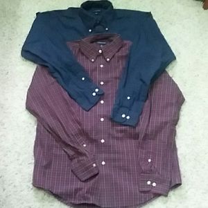 NWOT 2 Lot Lands' End Dress Shirts